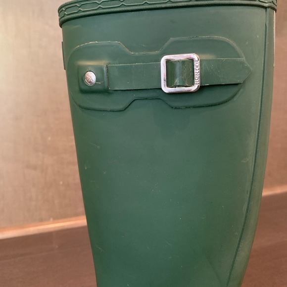 Hunter Original Tall Matte Green Rain Boots US 5 - Picture 6 of 8